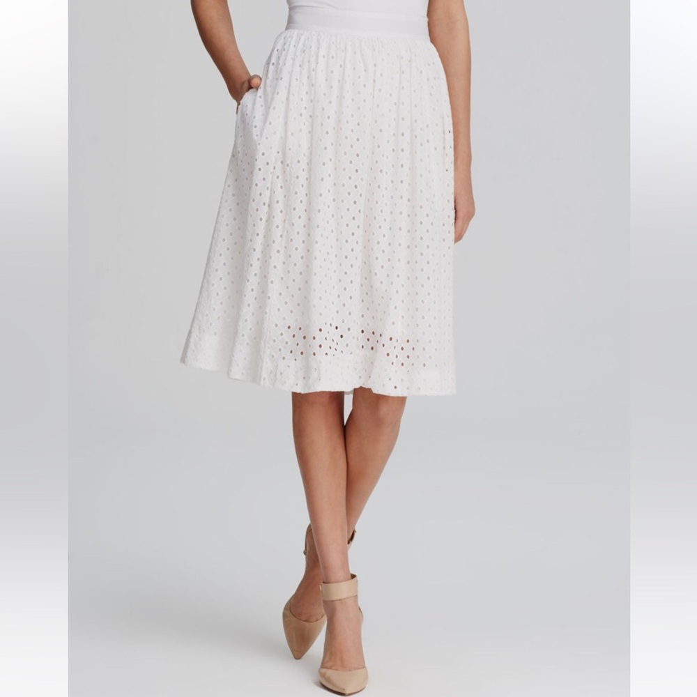 kate spade ♠️ “In Full Bloom” Pleated Eyelet Skirt
